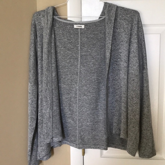 Like new, thin grey hooded sweater - Picture 1 of 3